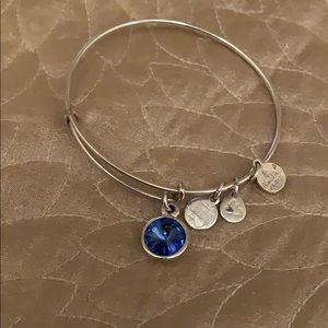 Alex and Ani Sapphire Birthstone Charm Bangle